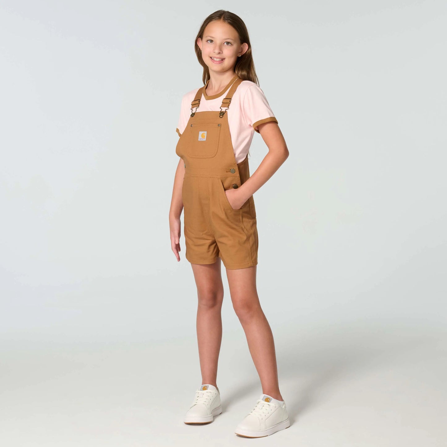 Girls' Rugged Flex™ Canvas Shortall (Child)