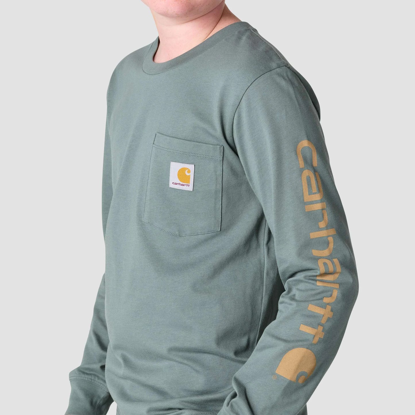 Boys' Long Sleeve Pocket Logo T-Shirt (Toddler/Child/Youth)