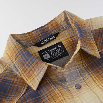 Montana Rugged Flex™ Relaxed Fit Lightweight Long-Sleeve Snap-Front Plaid Shirt