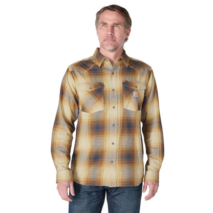 Montana Rugged Flex™ Relaxed Fit Lightweight Long-Sleeve Snap-Front Plaid Shirt