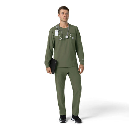 Force Cross-Flex Crew Neck Long Sleeve Scrub Top