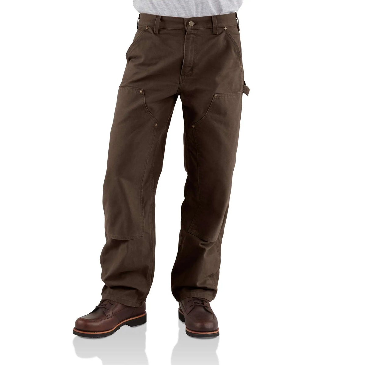 Loose Straight Washed Duck Double-Front Dungaree