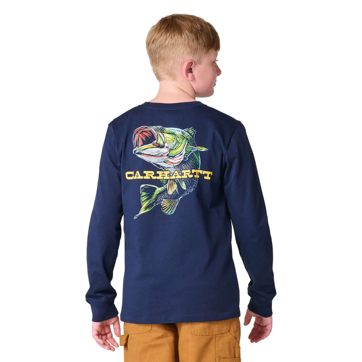 Boys' Long Sleeve Fish T-Shirt (Toddler/Child/Youth)