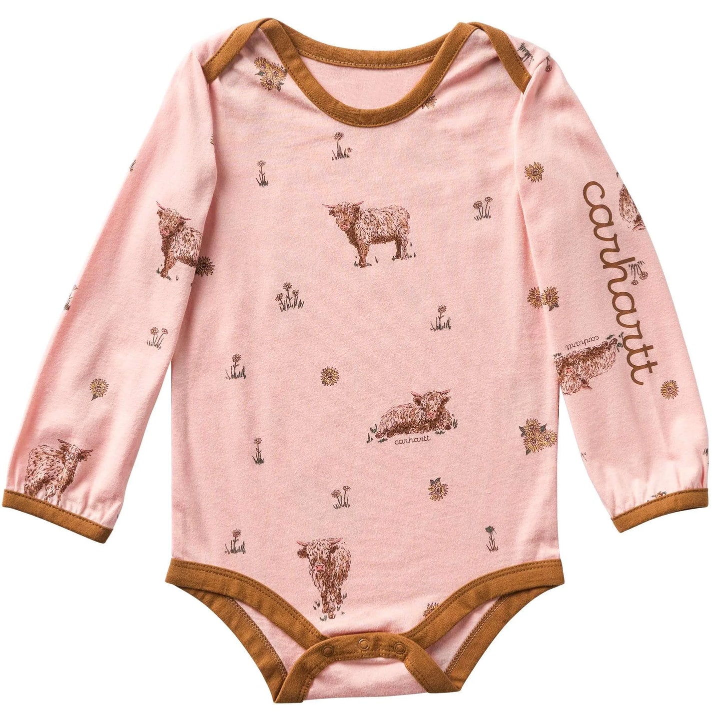 Girls' Long Sleeve Cow Print Bodysuit (Baby)