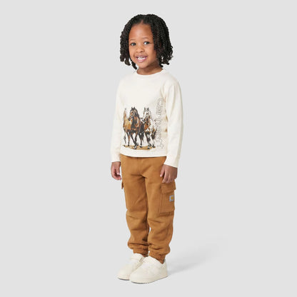 Girls' Long Sleeve Wild Horses T-Shirt (Toddler/Child/Youth)