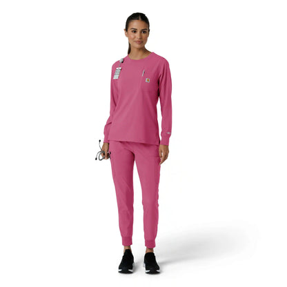 Women's Force Cross-Flex  Crew Neck Long Sleeve Scrub Top