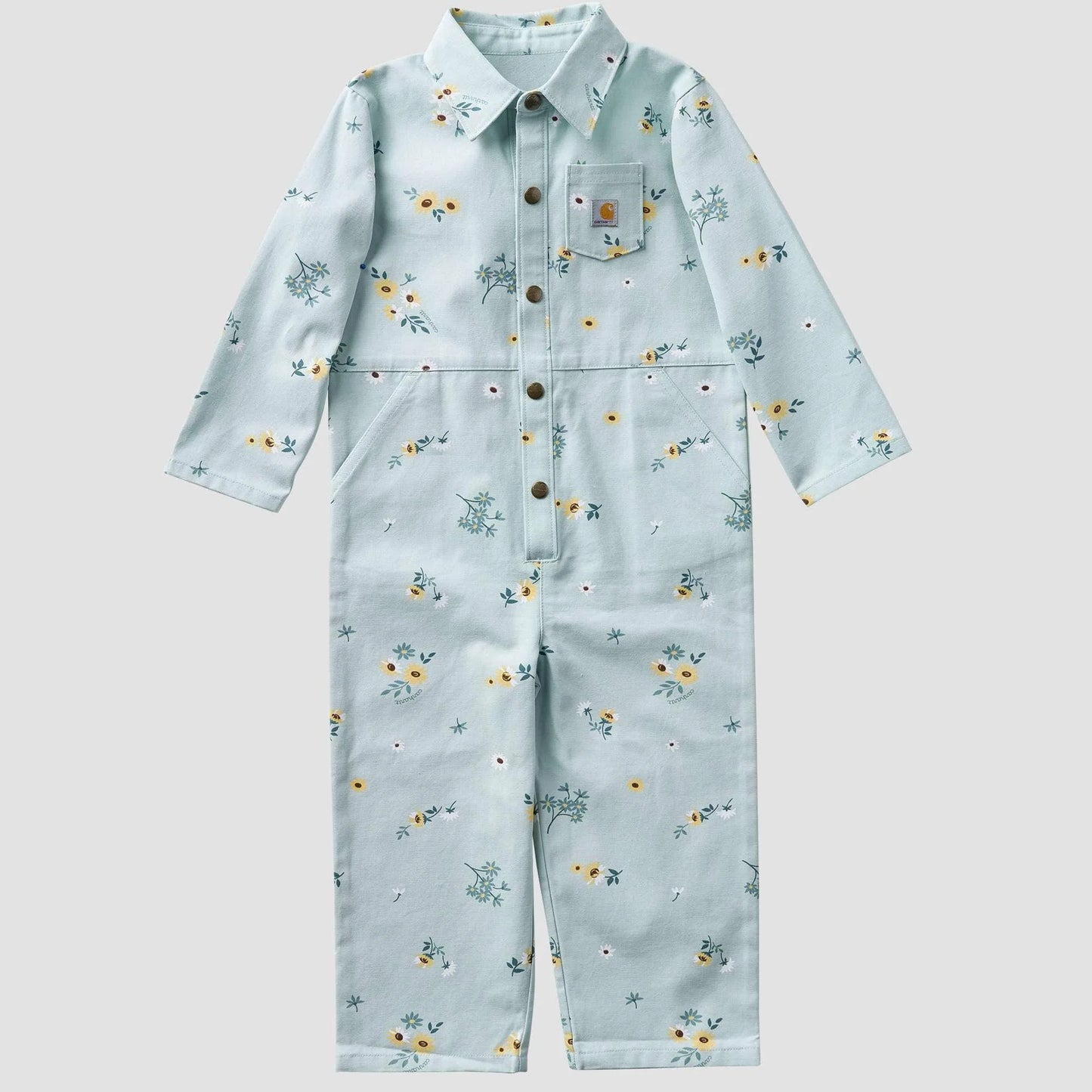 Girls' Long Sleeve Snap-Front Printed Canvas Coverall (Baby/Toddler)