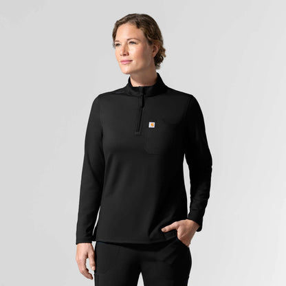 Women's Force Cross-Flex Knit Long Sleeve Quarter Zip Scrub Top