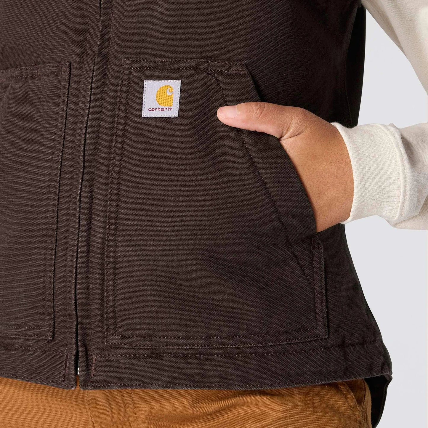 Women's Washed Duck Mock Neck Vest