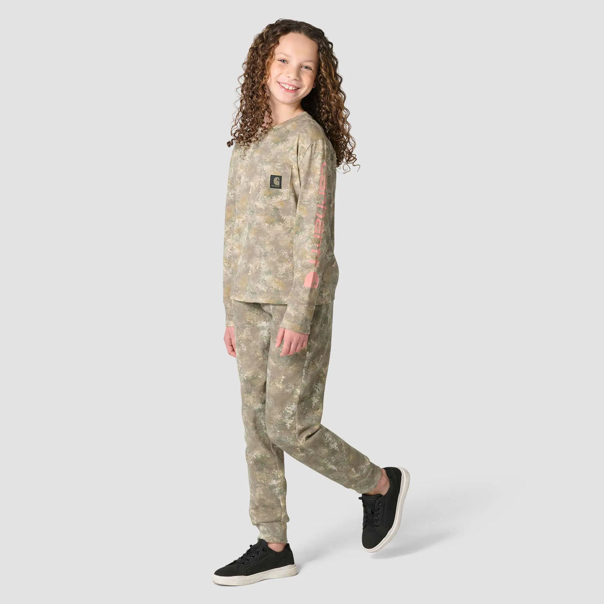 Girls' Long Sleeve Camo Logo T-Shirt (Toddler/Child/Youth)