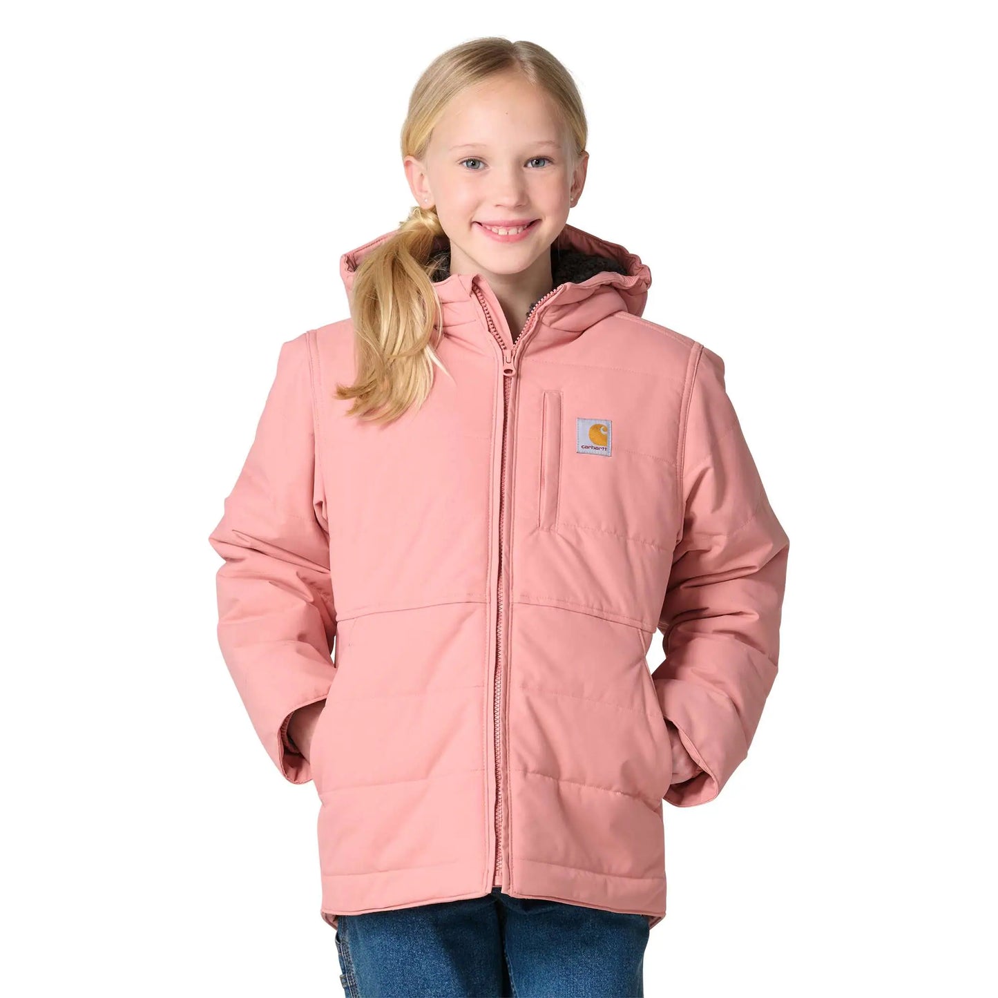 Girls' Long Sleeve Full-Zip Montana Insulated Hooded Jacket (Youth)
