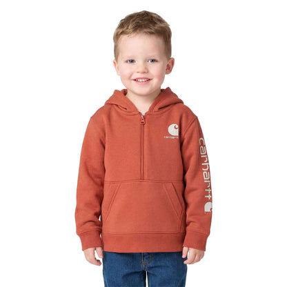 Boys' Long Sleeve Half-Zip Hooded Logo Sweatshirt (Baby/Toddler)