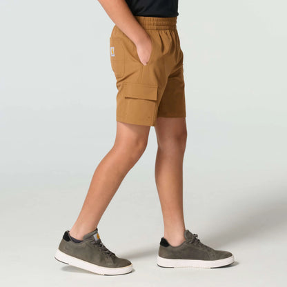 Boys' Elastic Waistband Rugged Flex™ Ripstop Cargo Work Short (Child)