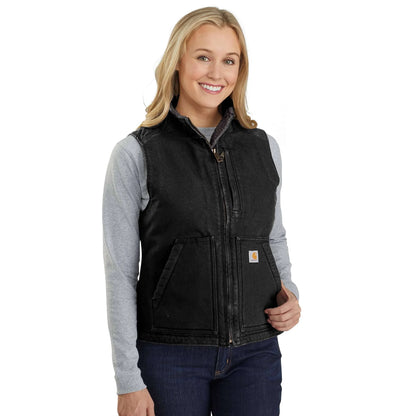 Women's Washed Duck Mock Neck Vest