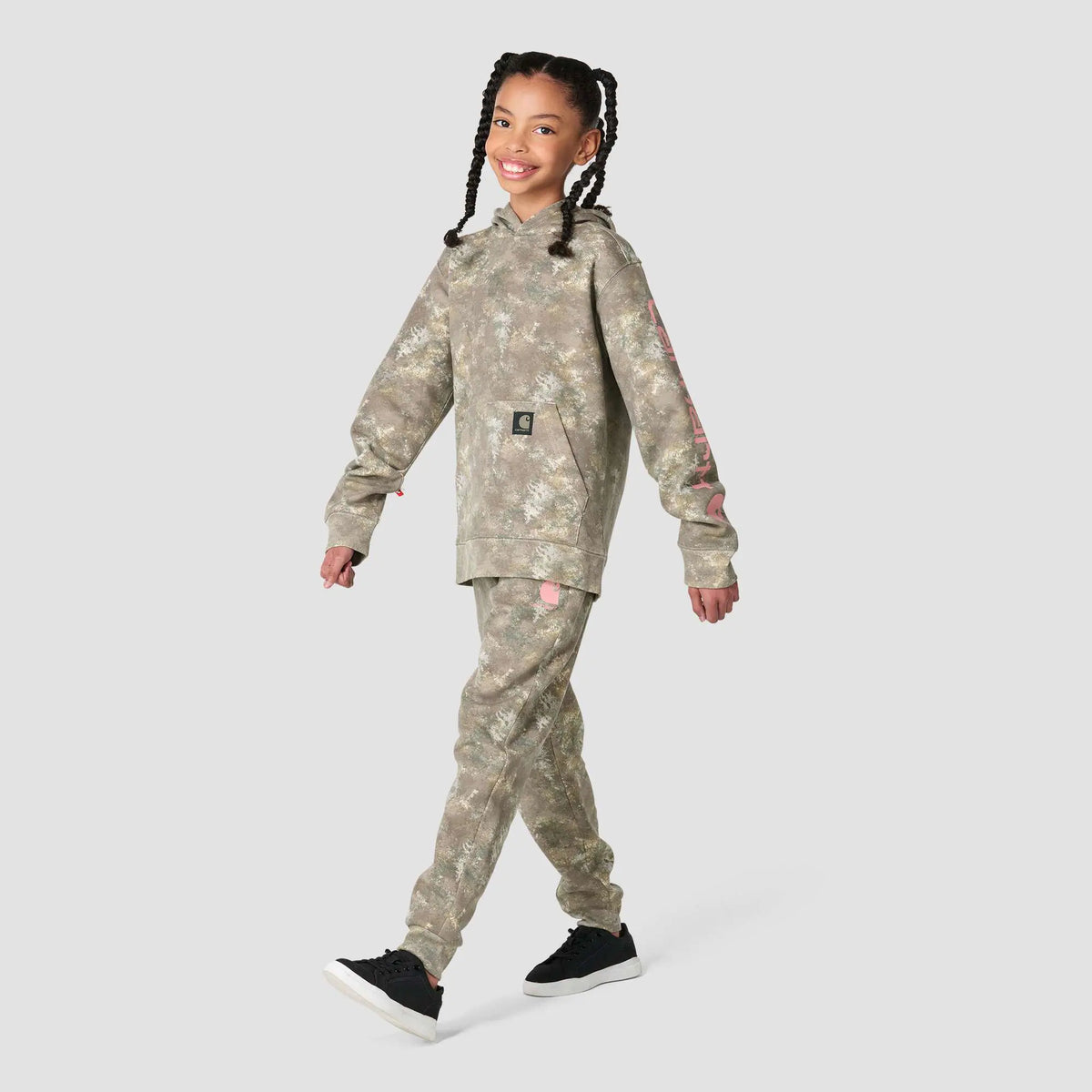 Girls' Long Sleeve Hooded Camo Graphic Sweatshirt (Child/Youth)