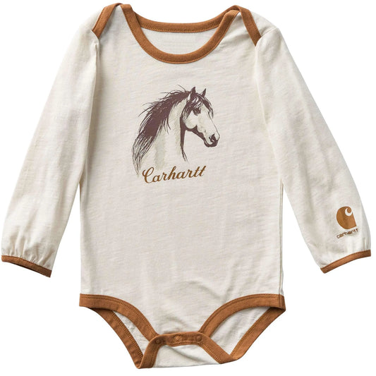 Girls' Long Sleeve Horse Bodysuit (Baby)