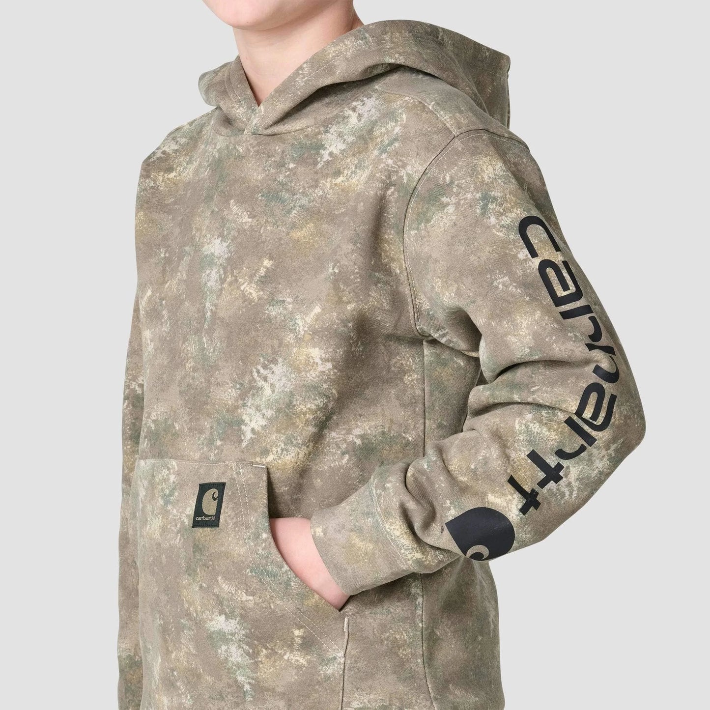 Boys' Long Sleeve Hooded Faded Camo Printed Sweatshirt (Child/Youth)