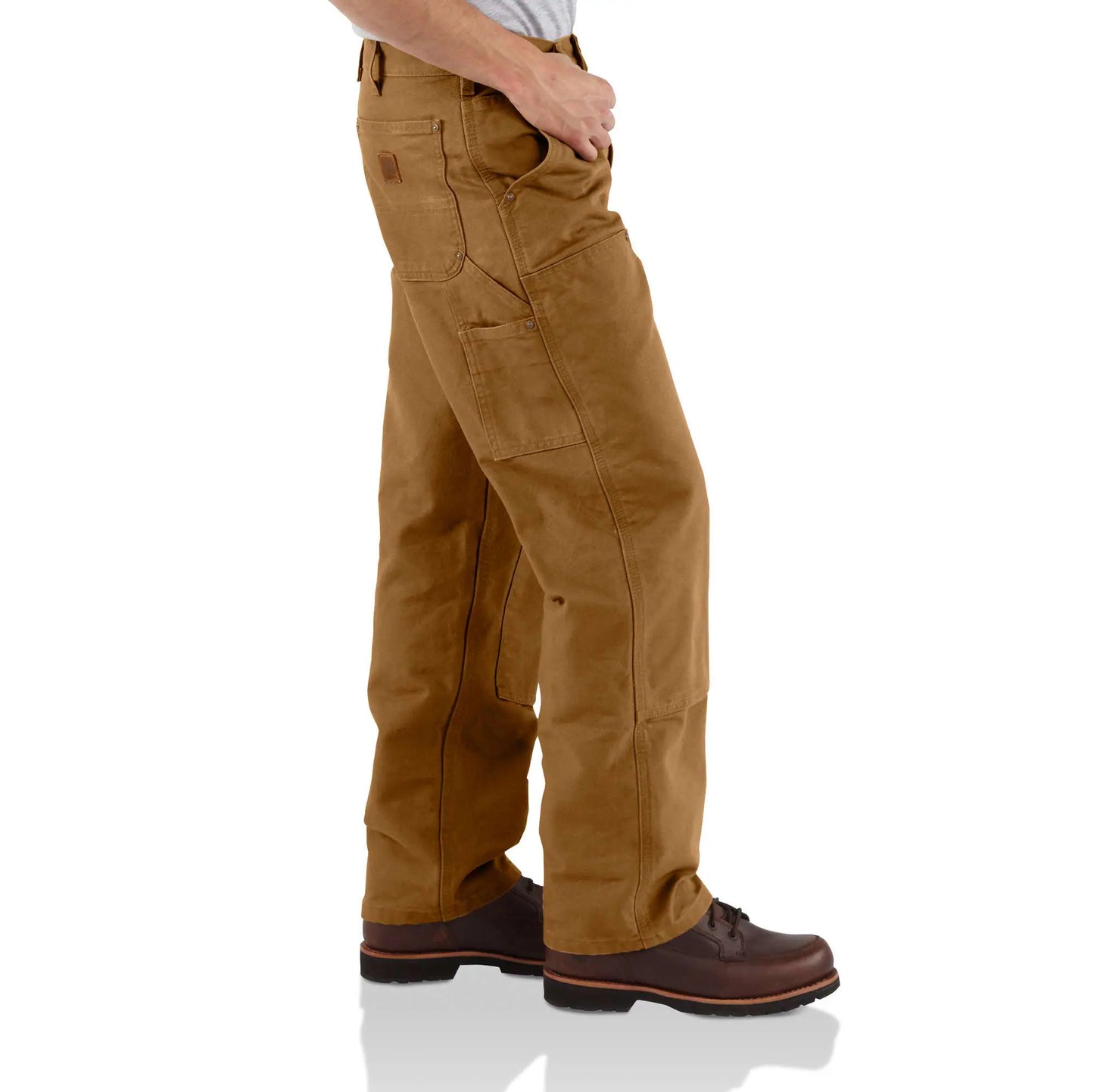 Loose Straight Washed Duck Double-Front Dungaree