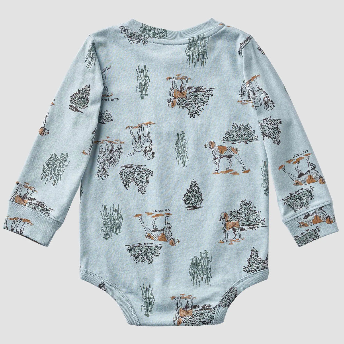 Boys' Long Sleeve Printed Henley Bodysuit (Baby)