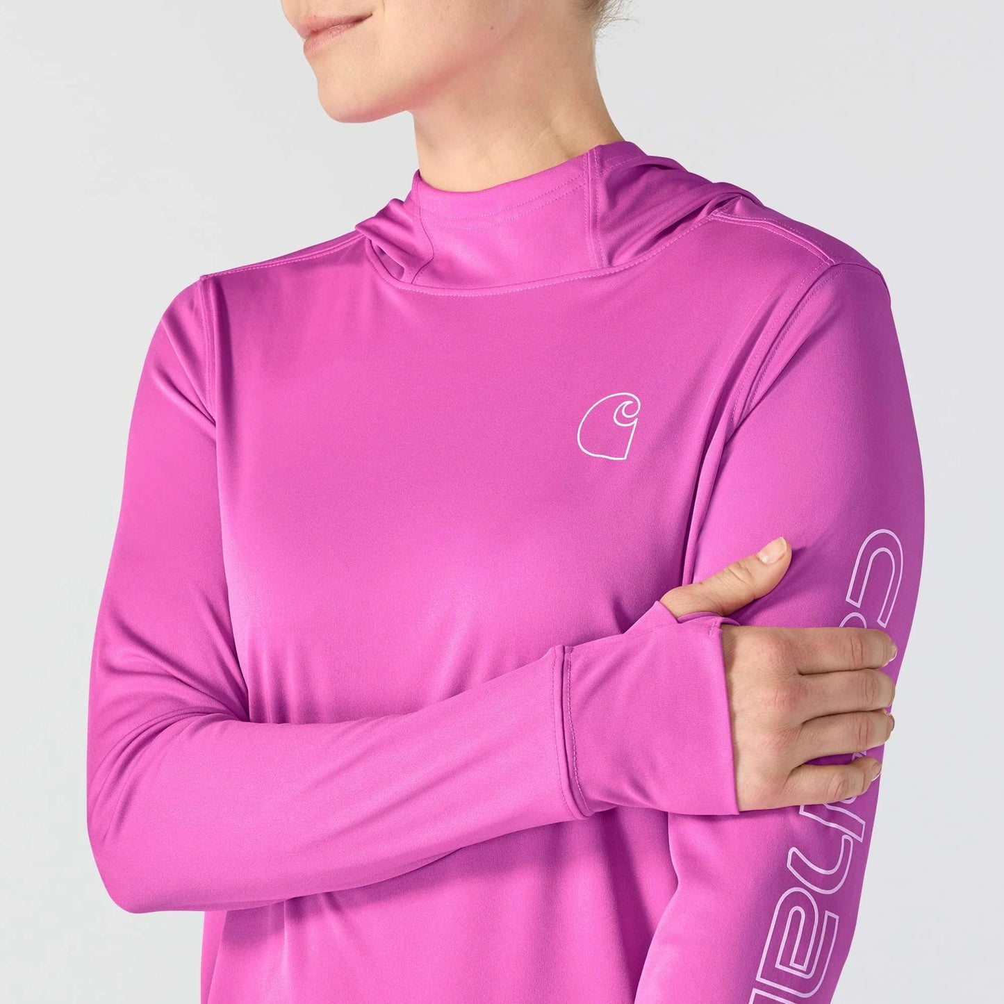 Women's Force Sun Defender™ Relaxed LS Logo Hoodie
