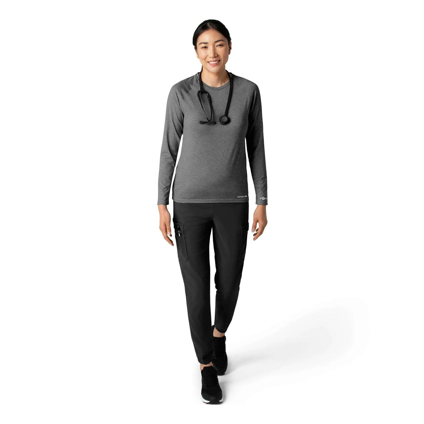 Women's Force Sub-Scrubs Heathered Performance Long Sleeve Tee