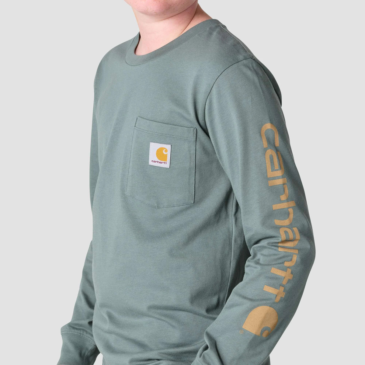Boys' Long Sleeve Pocket Logo T-Shirt (Toddler/Child/Youth)