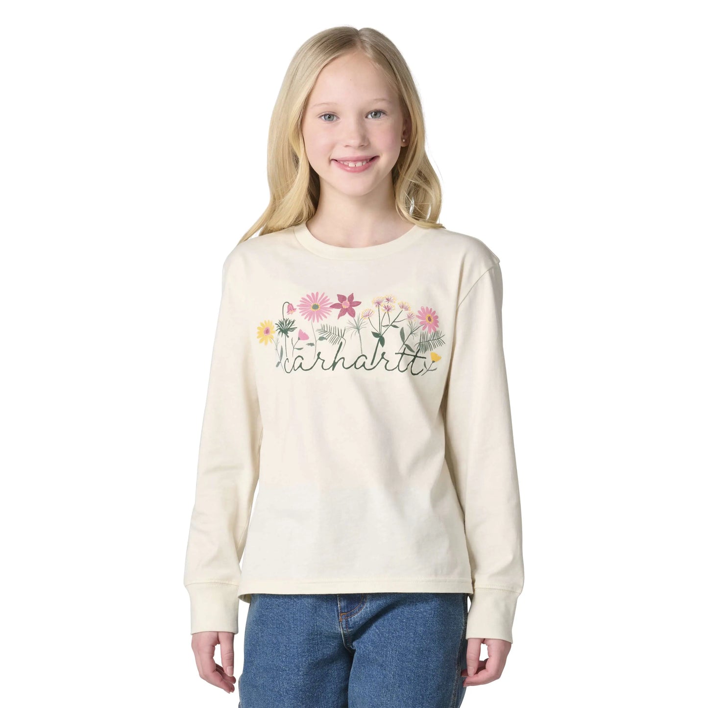 Girls' Long Sleeve Script T-Shirt (Toddler/Child)
