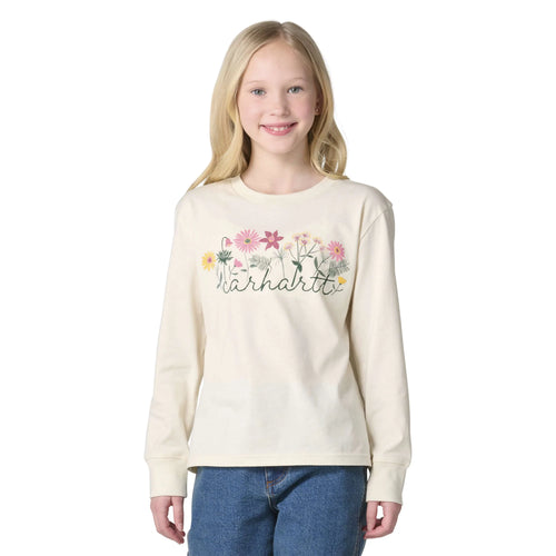 Girls' Long Sleeve Script T-Shirt (Toddler/Child)