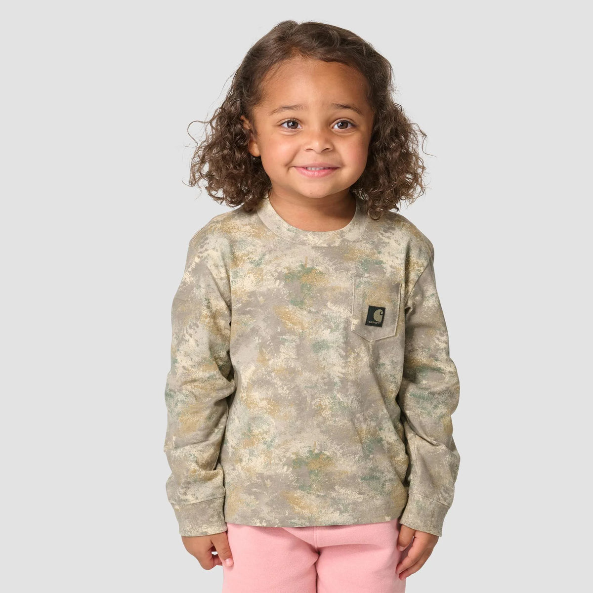 Girls' Long Sleeve Camo Logo T-Shirt (Toddler/Child/Youth)
