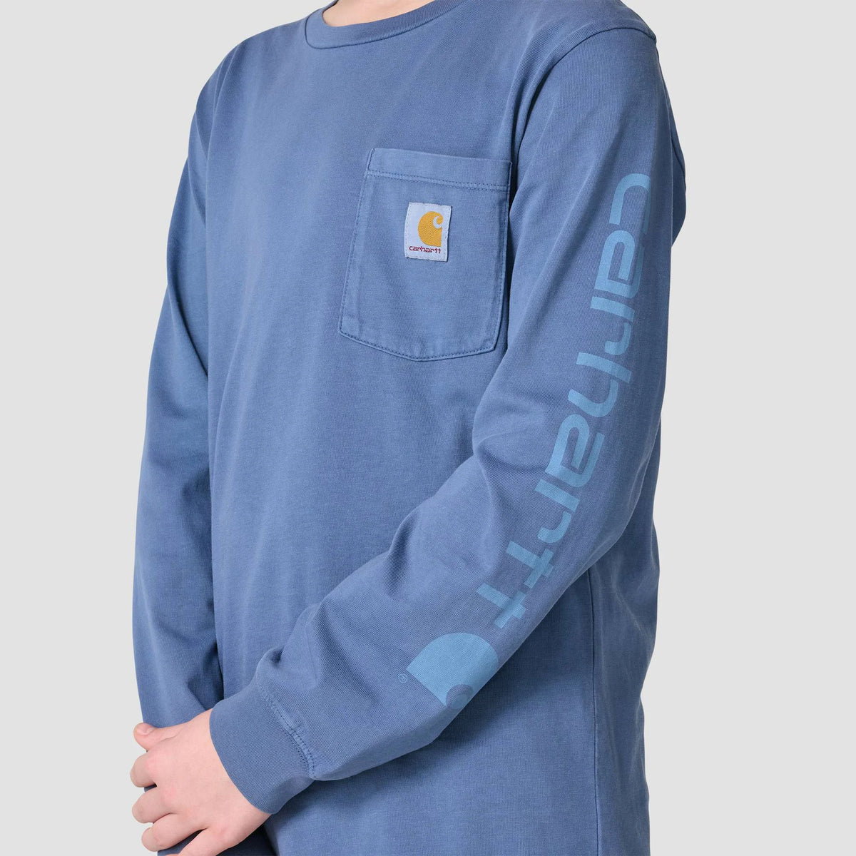 Boys' Long Sleeve Garment Dye Pocket T-Shirt (Toddler/Child/Youth)