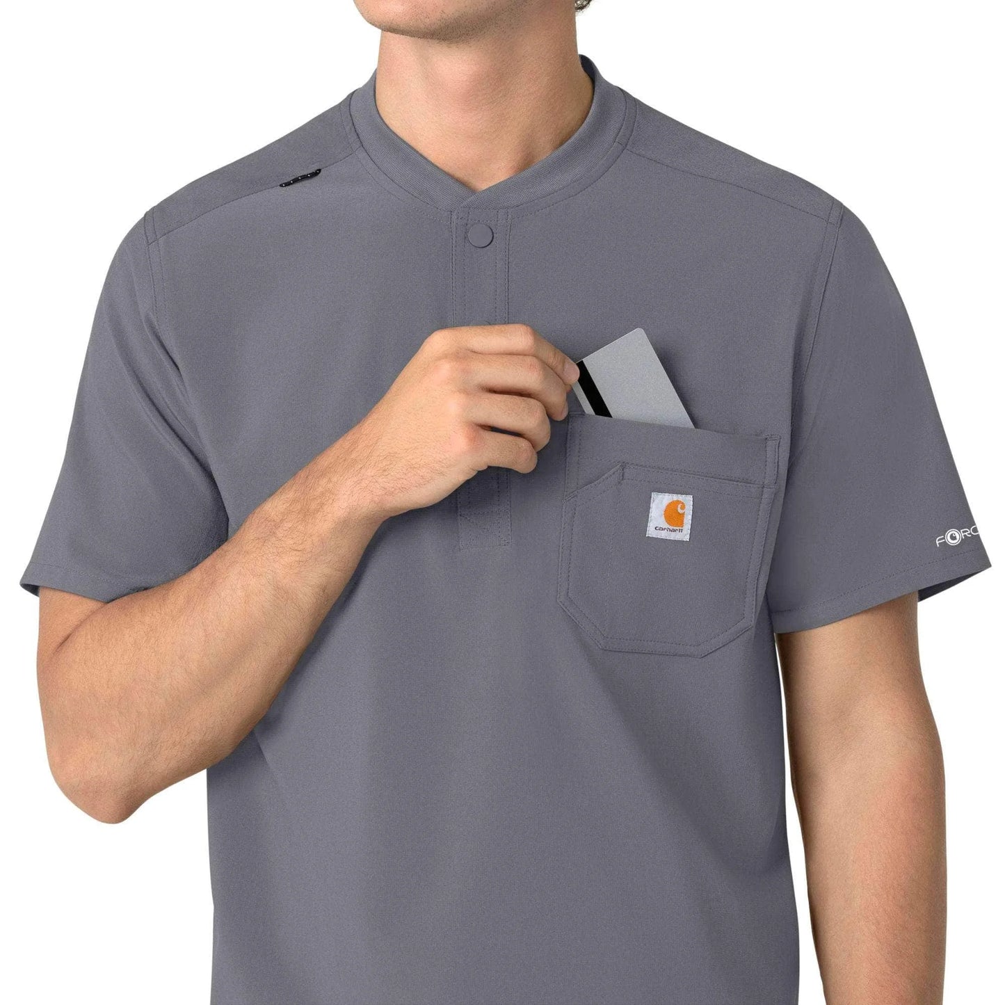 Force Cross-Flex Men's Henley Scrub Top