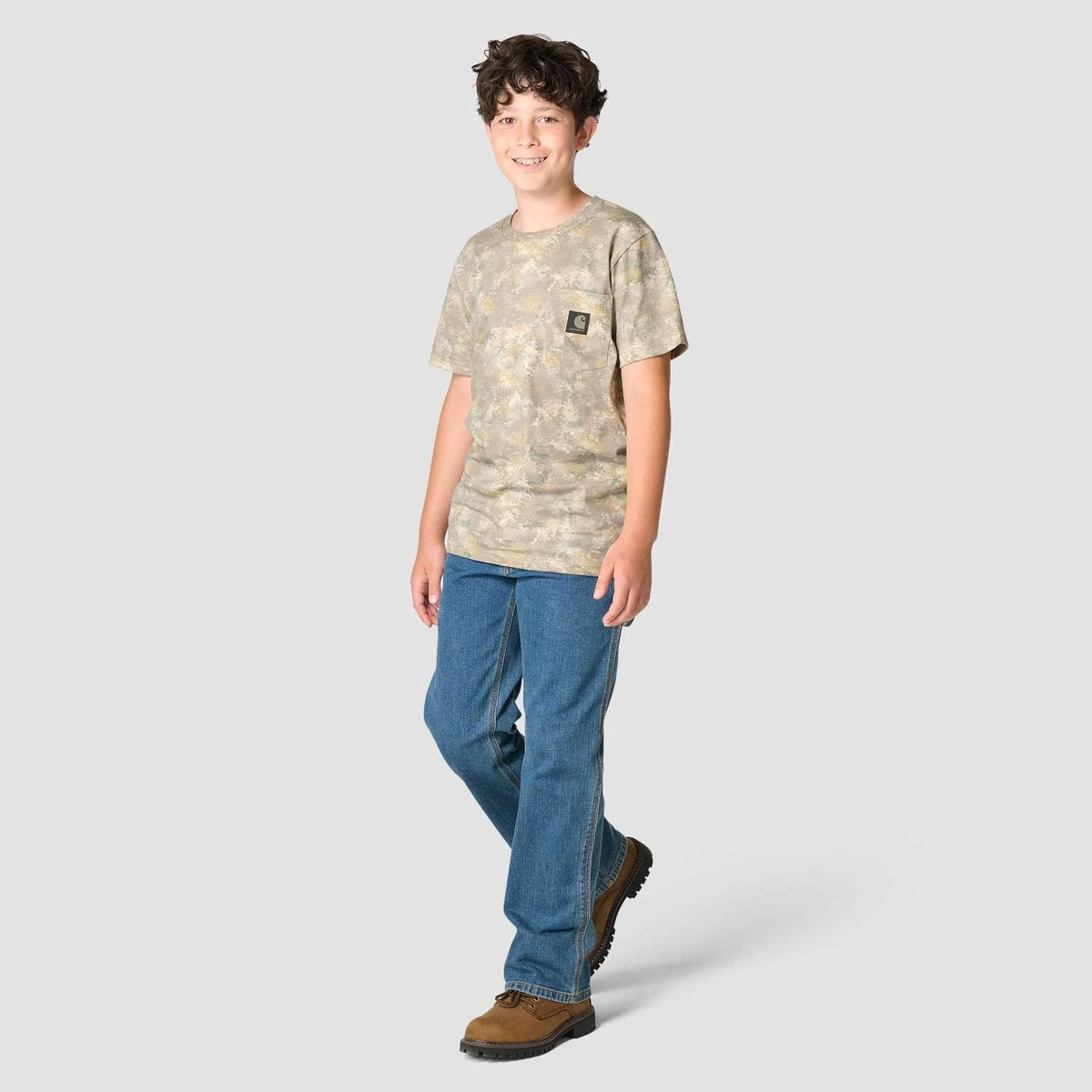Boys' Short Sleeve Faded Camo Pocket T-Shirt (Toddler/Child/Youth)