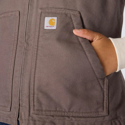 Women's Washed Duck Mock Neck Vest
