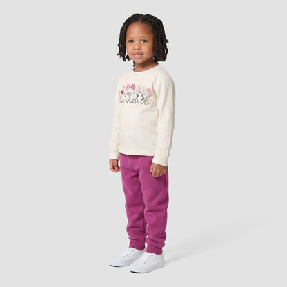 Girls' Long Sleeve Script T-Shirt (Toddler/Child)
