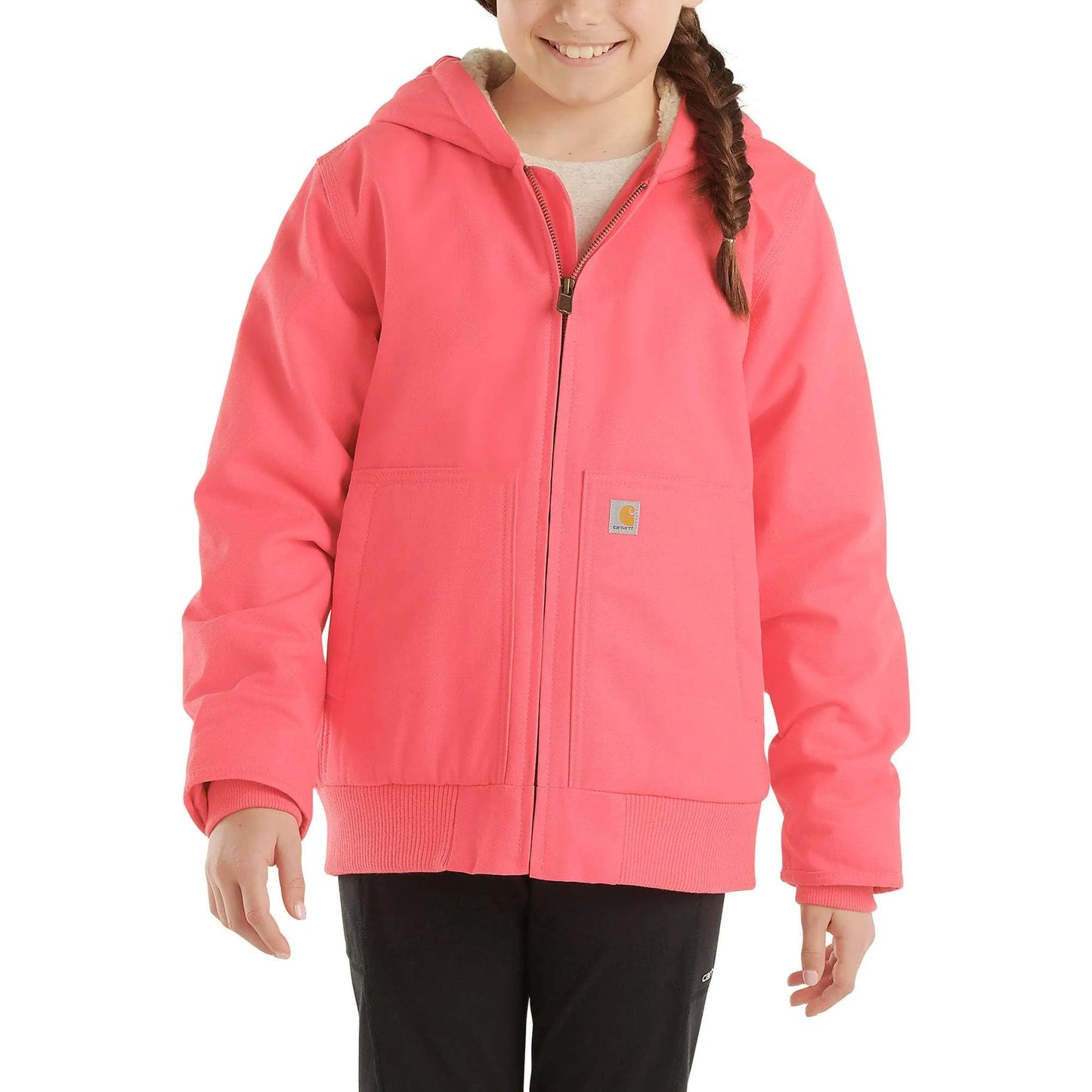 Girls' Long Sleeve Active Jac Flannel Sherpa Lined (Child/Youth)