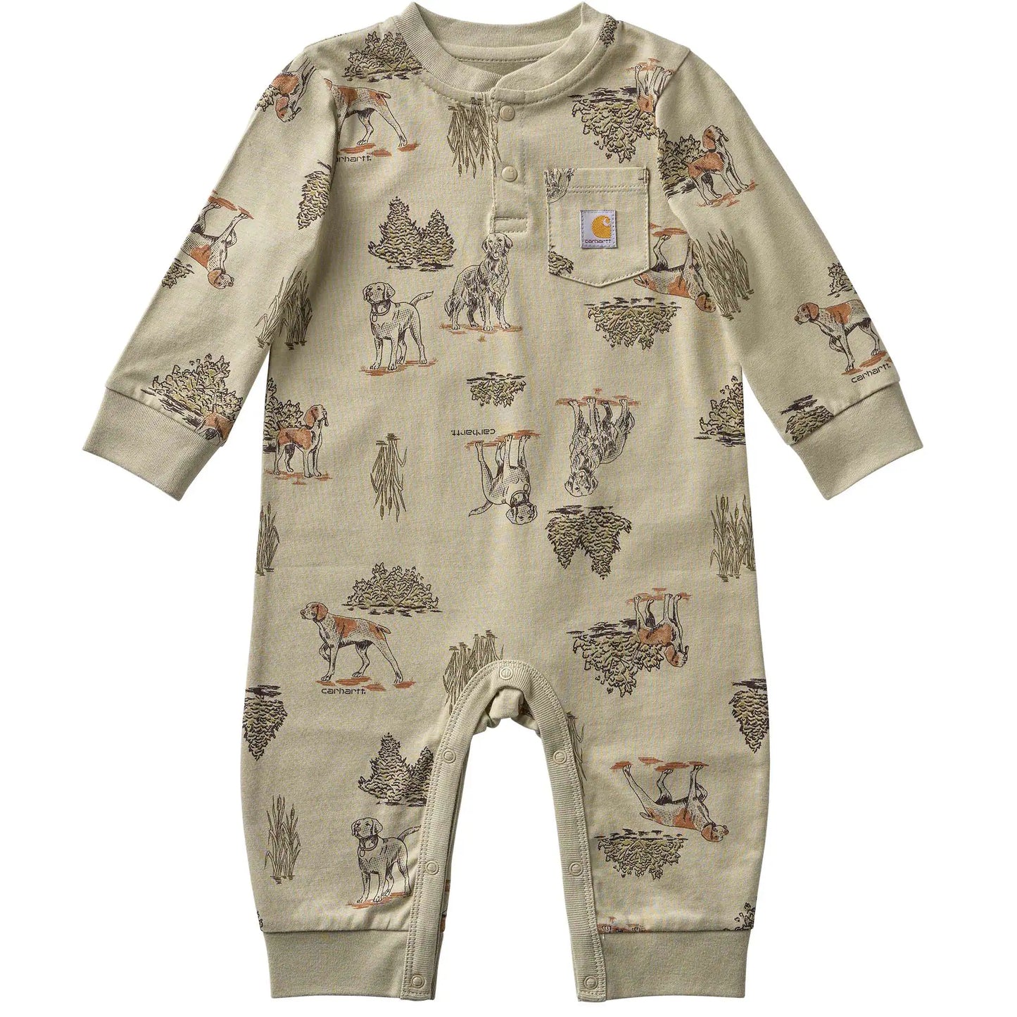 Boys' Long Sleeve Dog Print Coverall (Baby)