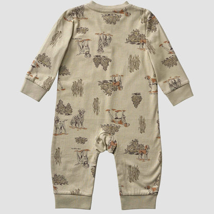 Boys' Long Sleeve Dog Print Coverall (Baby)