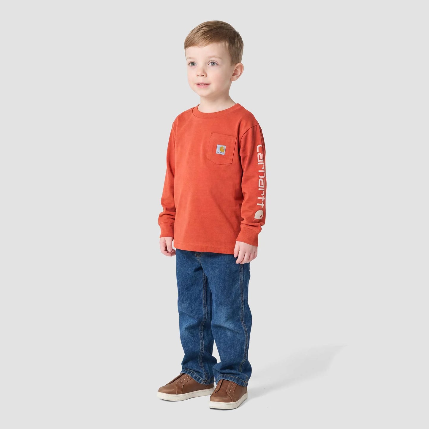 Boys' Long Sleeve Pocket Logo T-Shirt (Toddler/Child/Youth)