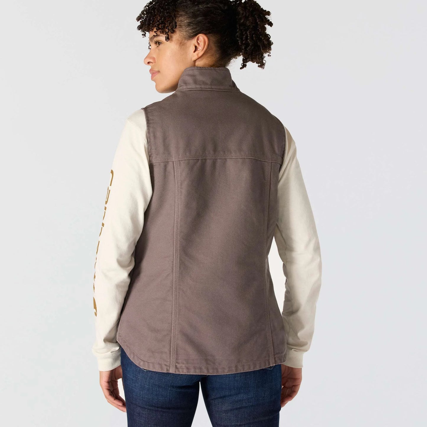 Women's Washed Duck Mock Neck Vest