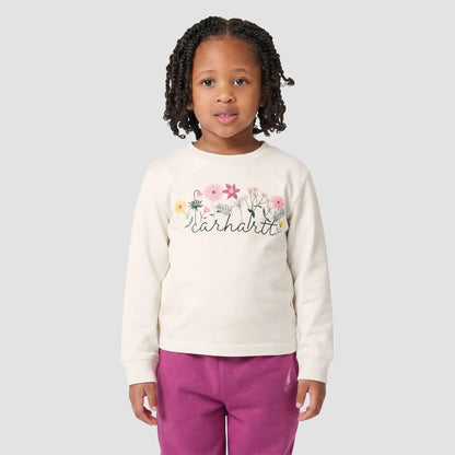 Girls' Long Sleeve Script T-Shirt (Toddler/Child)
