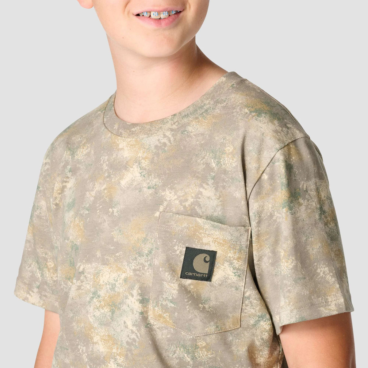 Boys' Short Sleeve Faded Camo Pocket T-Shirt (Toddler/Child/Youth)