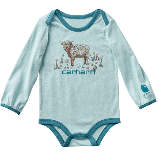 Girls' Long Sleeve Cow Bodysuit (Baby)