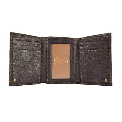 Pebble Leather Trifold Wallet